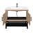 36-Inch Freestanding Bathroom Vanity With White Ceramic Sink, Hot And Cold Faucet, 2 Storage Doors, Open Iron Shelf, Featuring Adjustable Foot Pads, Metal Hinges, Textured Faucet For Ample Durability-221536473-221536422