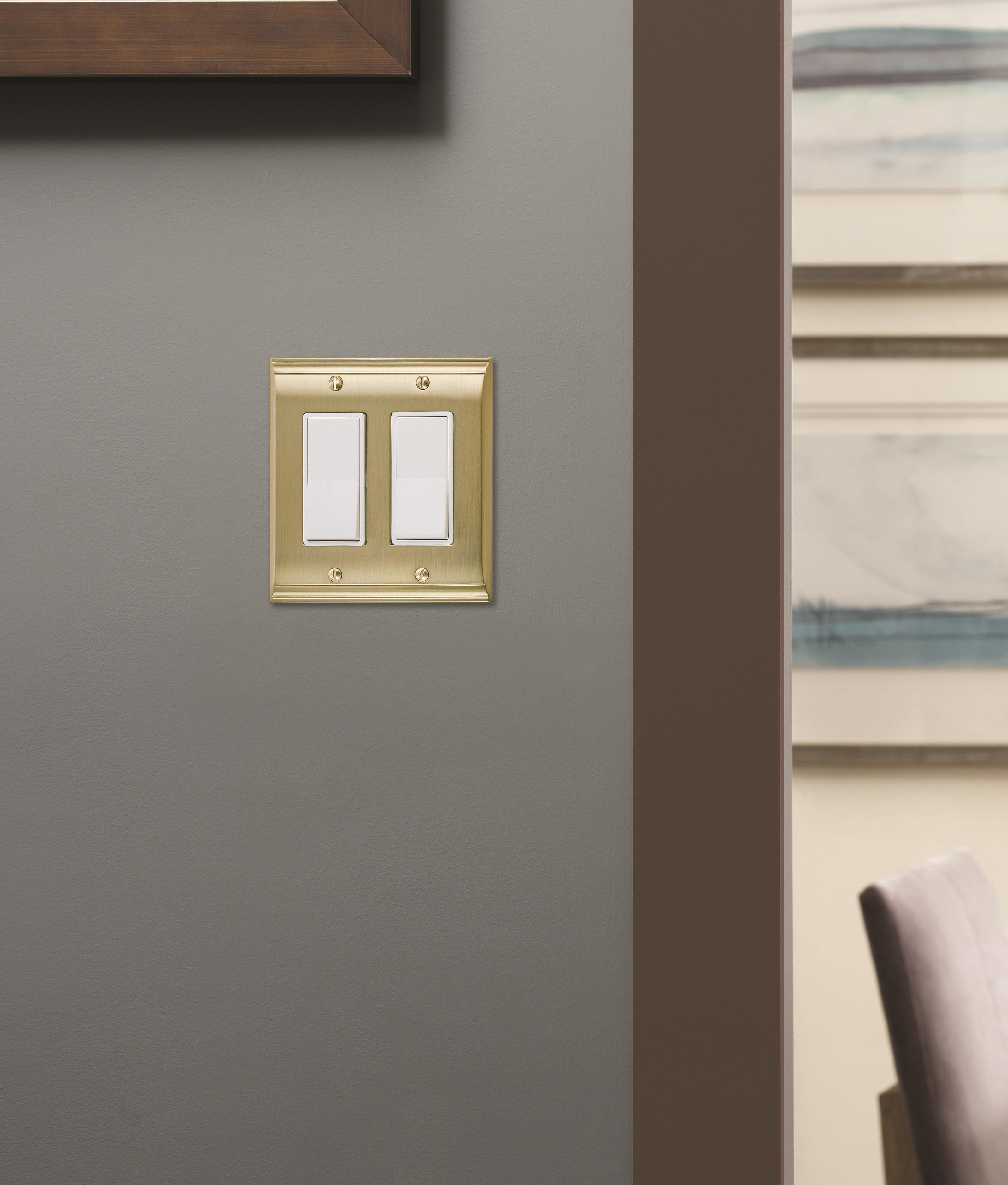 Wall Panel Rocker Amerock Candler 2-Gang Rocker Wall Plate & Reviews - Wayfair Canada