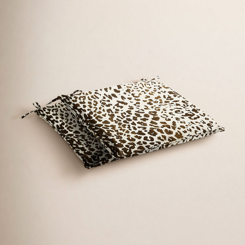 Coussin de coussin intérieur / extérieur Bernadine Sunbrella, L 19 po x P 16 po, Léopard espresso