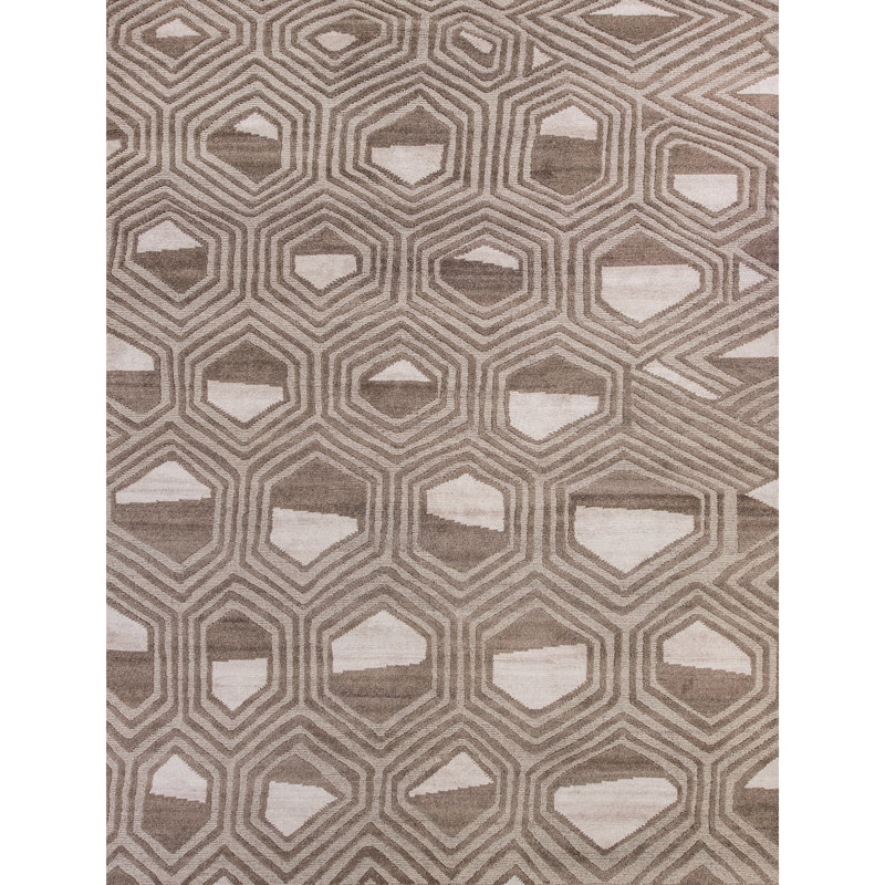 Tapis dune noué à la main de haute qualité, Rectangulaire 8 pi x 10 pi