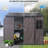 Abri de rangement extérieur en résine 8x6 brun avec 2 fenêtres