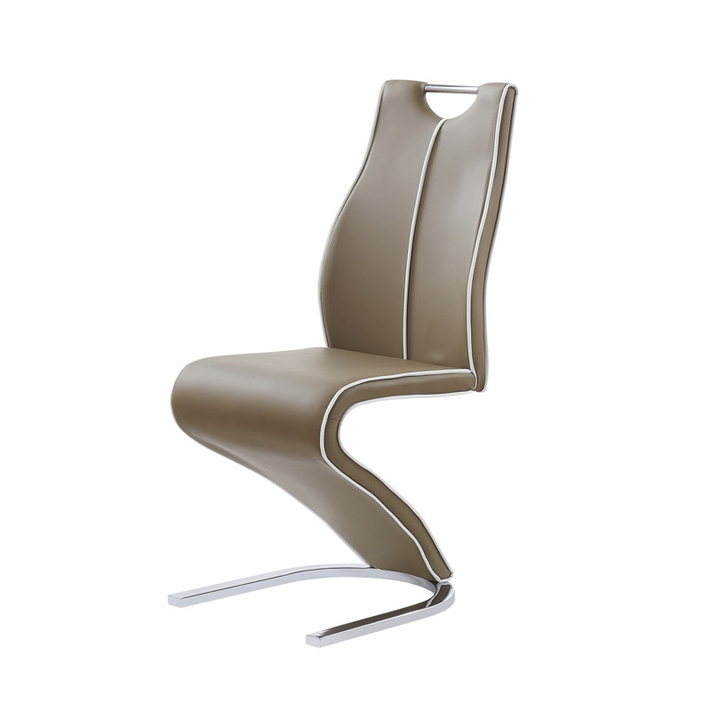 Chaise d'appoint rembourrée Johns, Cappucino