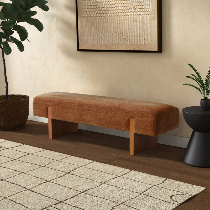 Banc rembourré Caselynn, Ambre
