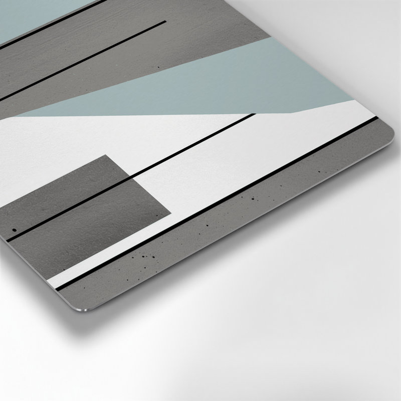 Minimalisme 49, art mural gris en métal, H 12 po x l 12 po