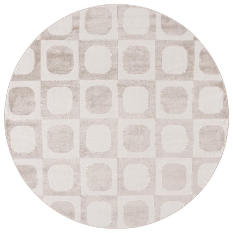 Petherton 100 Performance Geometric Rug, Round 6'3"