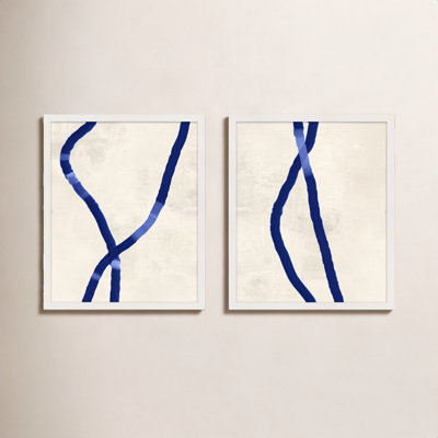 Blue Rope 2-Piece Print Set by Jacques Pilon