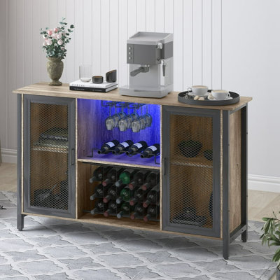 Wrought Studio™ Wine Bar Cabinet For Liquor And Glasses,detachable Wine Rack,coffee Bar Buffet Cabinet For Home/living Room/kitchen by Wrought Studio