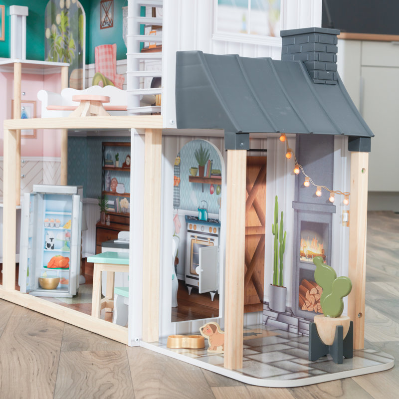 KidKraft Celeste Mansion Wooden Dollhouse with Lights & Sounds and 