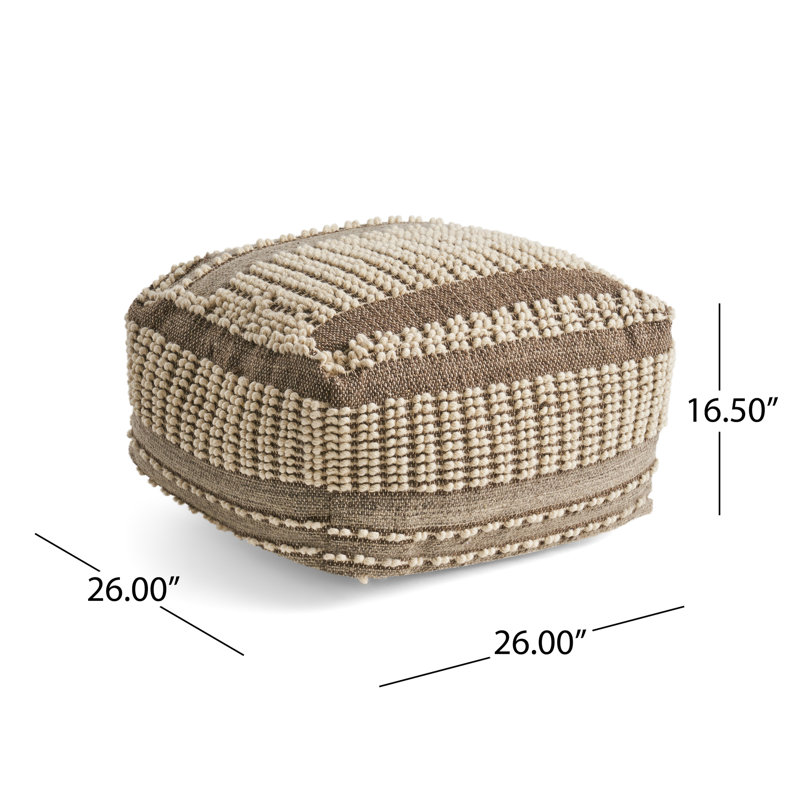 Repose-pieds Cozy Rustic Brown and Beige