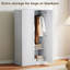 Armoire-penderie moderne à 2 portes, blanc-1629896055