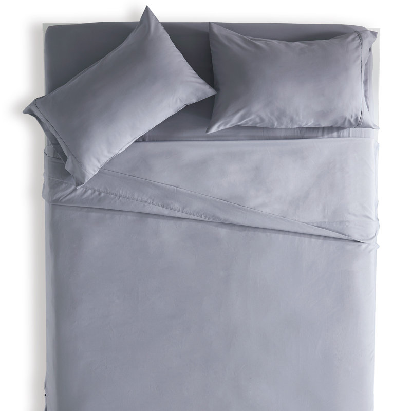 Extra Deep Pocket Sheet Set Sheet Set, Full/Double Sheet Set + Fitted Sheet + Pillowcase, Gull Gray