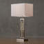 Lampe de table de conception moderne 1pc, lampe de table décorative décorative scintillante, lumière de danse de l'eau, veilleuse satinée