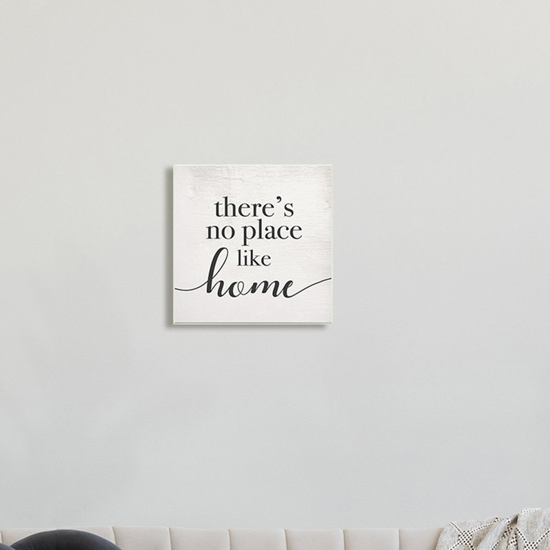 No Place Like Home, rustique, H 12 po x l 12 po x P 0,5 po, Plaque murale