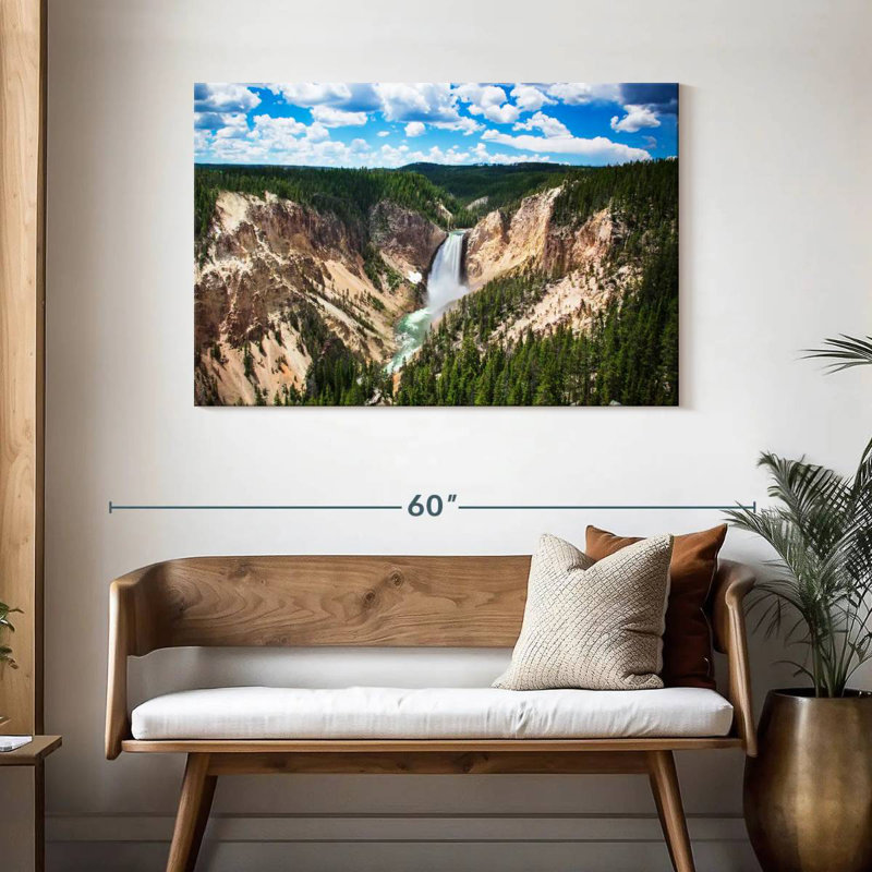 Scène de cascades d'Alvord Yellowstone, H 30 po x l 45 po