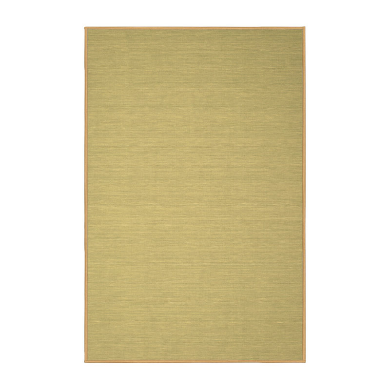 Tapis uni en laine / polyester tissé à la machine de couleur unie, Rectangle 4 pi x 6 pi