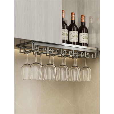 Dolo Wall Mounted Wine Glass Rack Gray