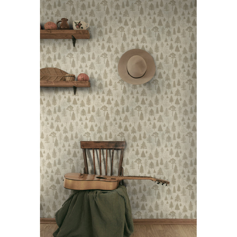 Rouleau de papier peint L 27 pi x l 27 po Bellair, Kaki