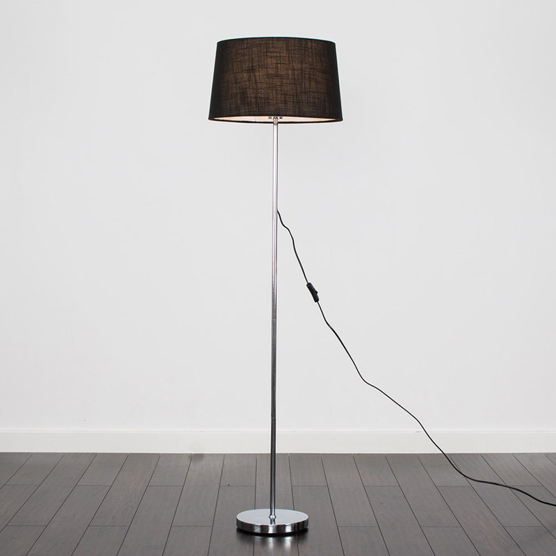 Bekbele 147cm Traditional Floor Lamp, Black, LED Bulb