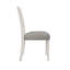 Ensemble de 2 chaises d'appoint de salle à manger avec siège rembourré en lin