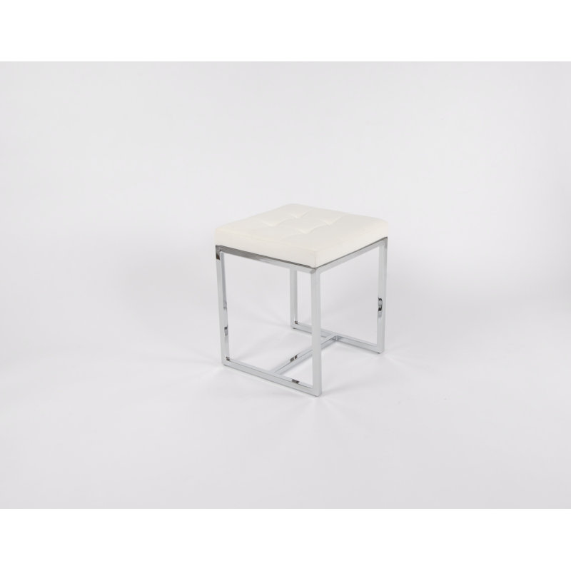 Tabouret d'appoint Verlie, Blanc