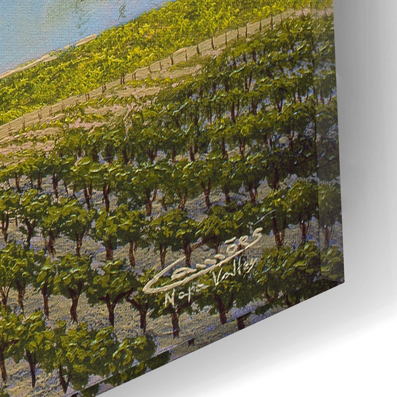 «Napa Valley» par Eduardo Camoes, art mural en verre acrylique, H 12 po x l 16 po x P 0,13 po