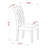 5-Piece Natural Oak Finish Solid Wood Top - Rectangular Dining Room Set with Butterfly Leaf - Seats 4-1052399-1052397