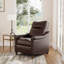 Fauteuil inclinable électrique en cuir véritable Elizabeth-95762840