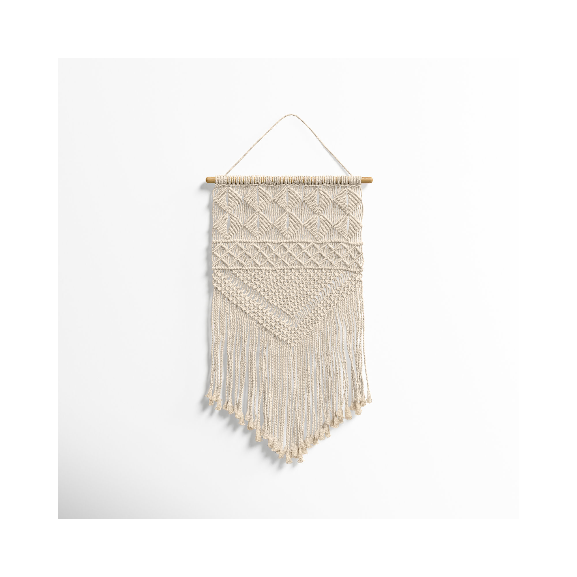 Cotton Hand Woven Tiered Wall Hanging , 31" H x 15" W