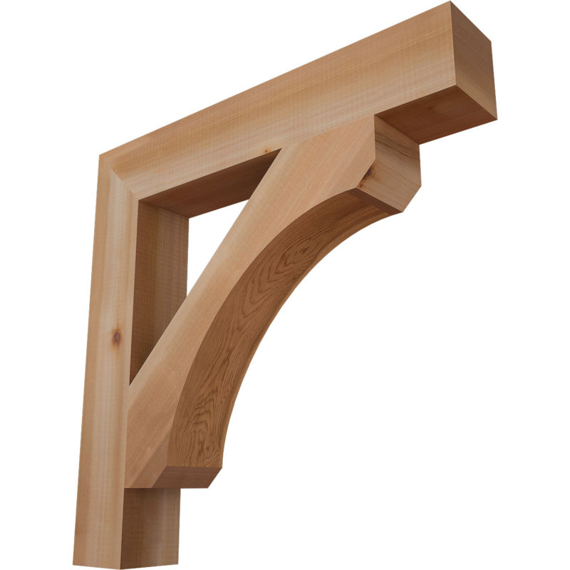 Support en blocs de cèdre rouge occidental l 3 1/2 po x P 24 po x H 24 po, H 24 po x l 3,5 po x P 24 po, Lisse, Cèdre rouge