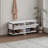 Modern White Shoe Cabinet with Metal Legs, 41.3 x 18.5 x 14.6 inches | 100% Melamine Coated Particle Board, Thickness: 0.7 inches | Numerous Shelves, Wall-Mountable Design, Elegant Geometric Style for Home Organization-109357518