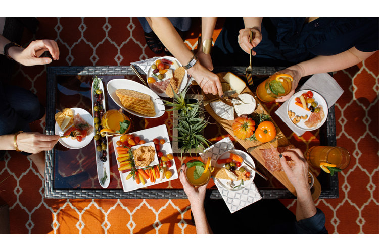 Table with snacks