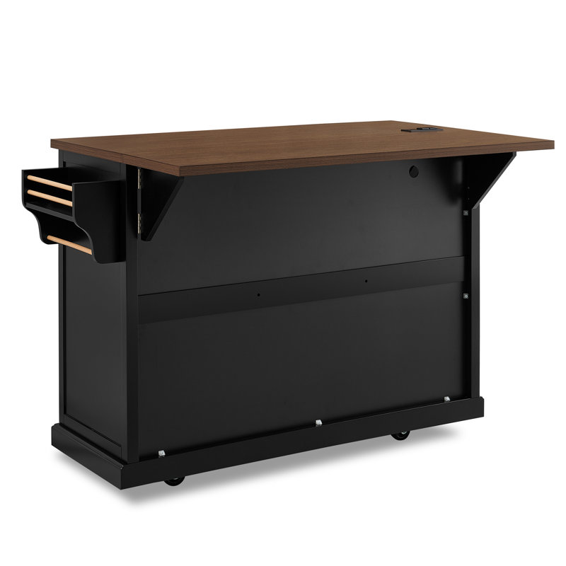 47.2 " W Kitchen Cart, Black