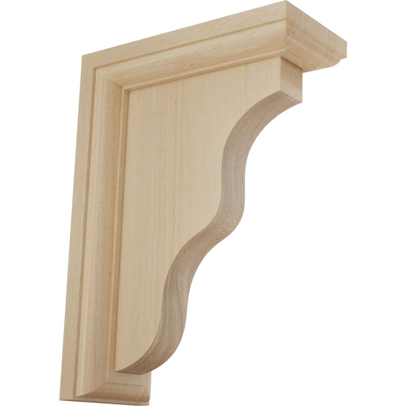 Support traditionnel Hamilton, Hévéa, H 7 po x l 2,25 po x P 5 po