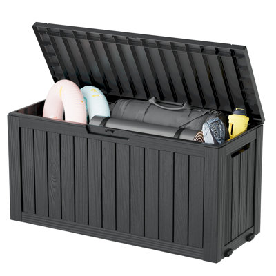 72 Gallons Water Resistant Resin Lockable Deck Box