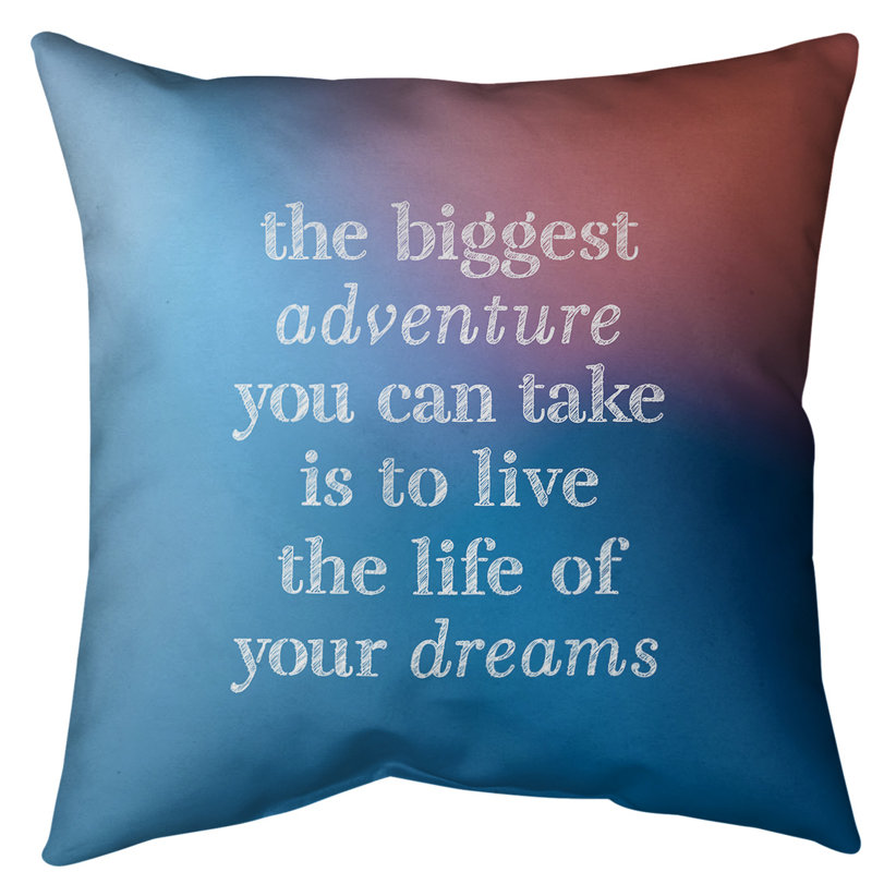 Coussin de sol, 36 po x 36 po, Bleu / Rose