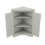 Armoire de rangement autoportante triangulaire avec tablettes réglables-566482377