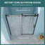 Porte de douche coulissante simple l 48 po x H 76 po - Verre trempé de 8 mm avec cadre en acier inoxydable 304
