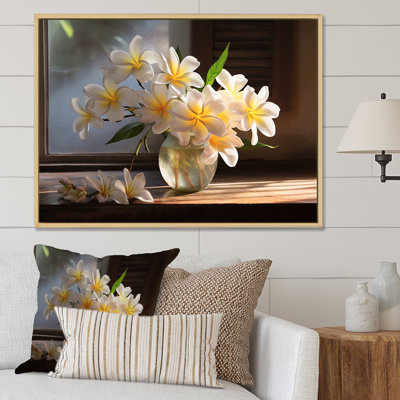 " Plumeria Vase Bouquet Country Charm "