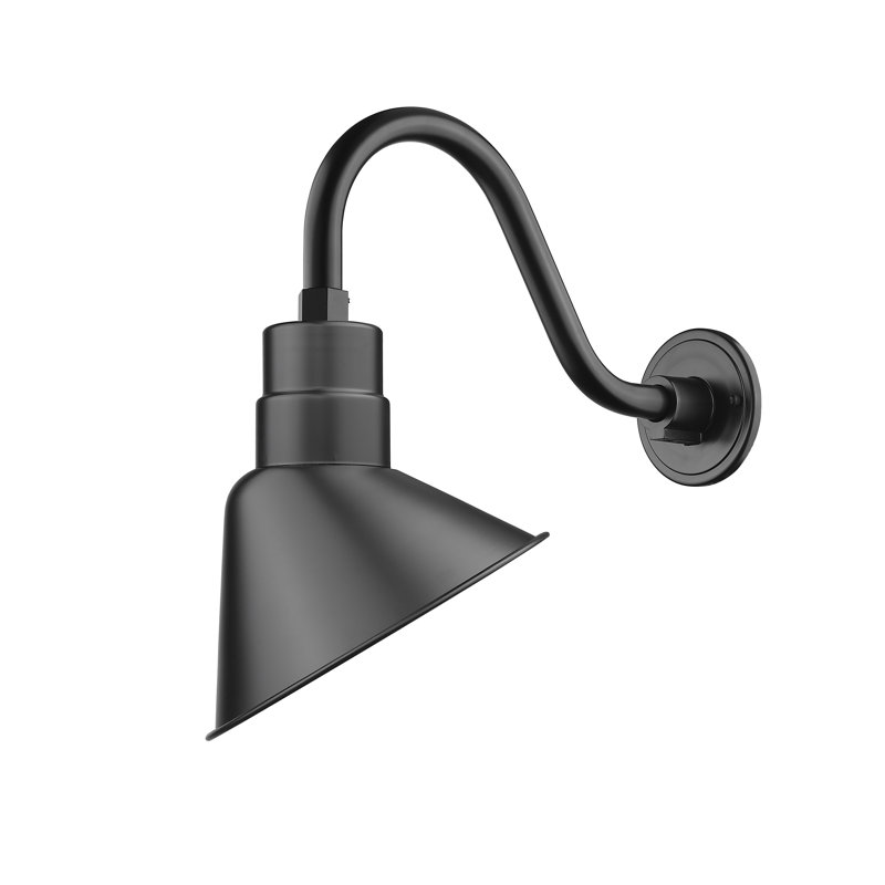 Molley 1 - Light RLM Dimmable Barn Light, Satin Black, 17"H x 10"W x 19.5"D