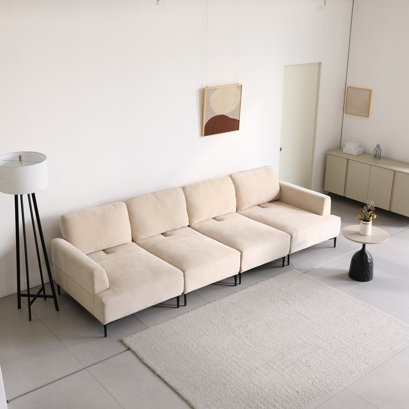 Canapé 4 places 129 "de large 129", Beige