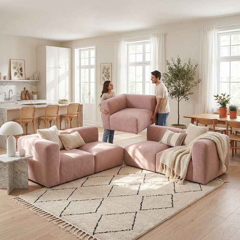 Ensemble de canapé modulaire en forme de L Confesor