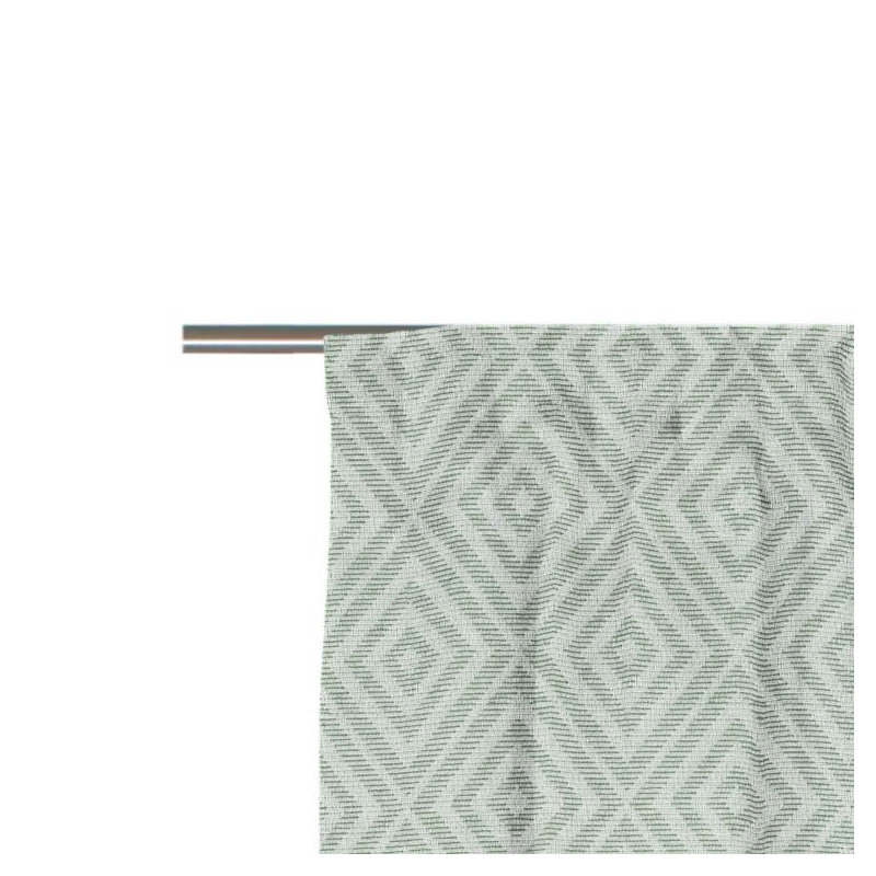 Abha Room Darkening Curtains Single Panel, Green, 225cm H x 132cm W
