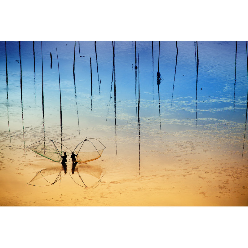 Fishermen Working - Wrapped Canvas Print, 30cm H x 46cm W
