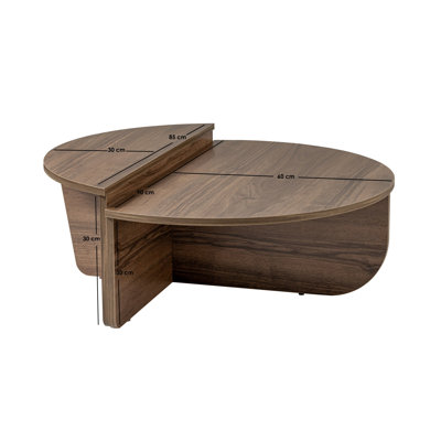 Modern Walnut Coffee Table, 35.4 x 11.8 x 23.6 inches | 100% Melamine Coated Particle Board, Thickness: 0.7 inches | Elegant Design for Living Room, Durable & Stylish | Perfect for Contemporary Home Décor