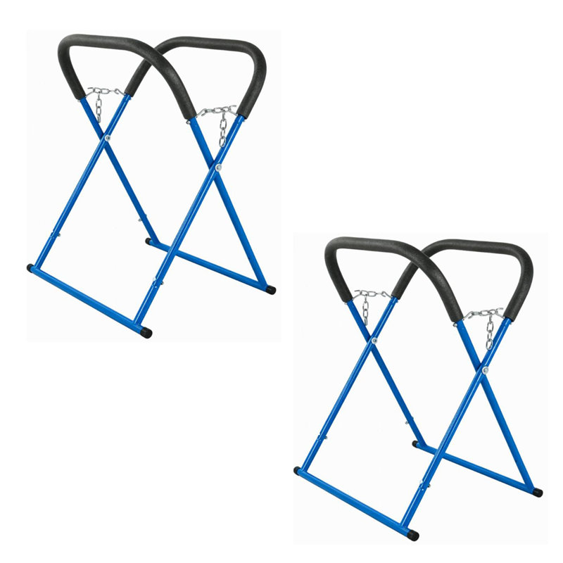 2 supports de travail pliables et portables pour carrosserie automobile (36 x 31 x 41 pouces), établi automobile réglable avec chaîne et crochet, cadre en acier rembourré de mousse pour pare-chocs, portes et pare-brise