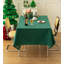 Nappe métallique tissée jacquard vert en forme de flocon de neige l 60 po x L 60 po-1868931531