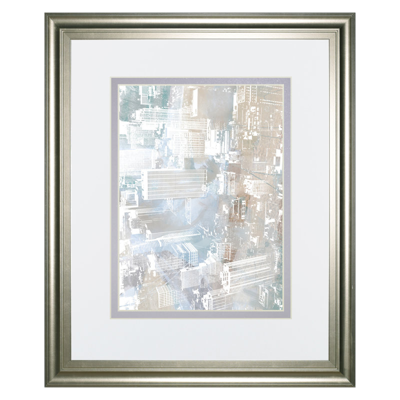Art mural Empire View II - 34 po x 40 po - cadre argenté