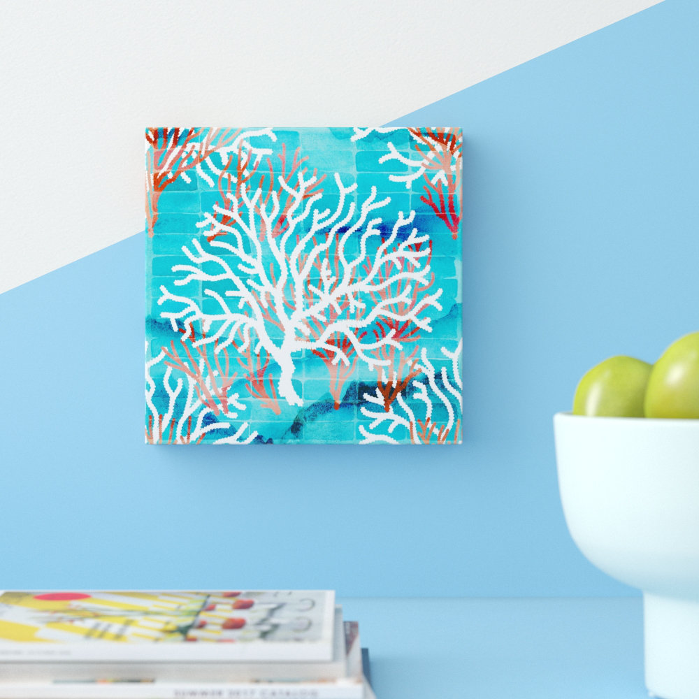 'Coral Reef' Graphic Art on Wrapped Canvas