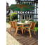 Faulk 6 - Person Wood Patio Dining Set with Rectangular Table , Cushions Included-690575201