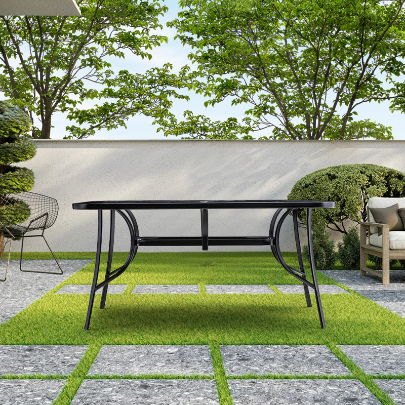 Rectangular Outdoor Dining Table, 72cm H x 150cm W x 90cm D